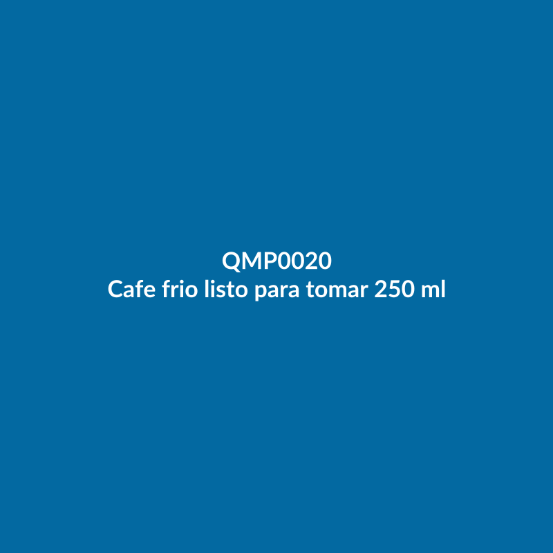 Cafe frio listo para tomar 250 ml