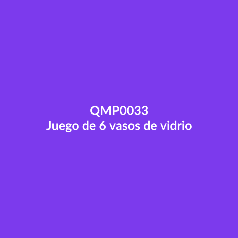 Juego de 6 vasos de vidrio