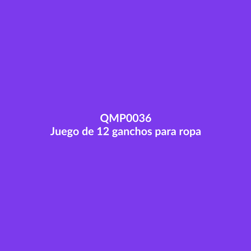 Juego de 12 ganchos para ropa