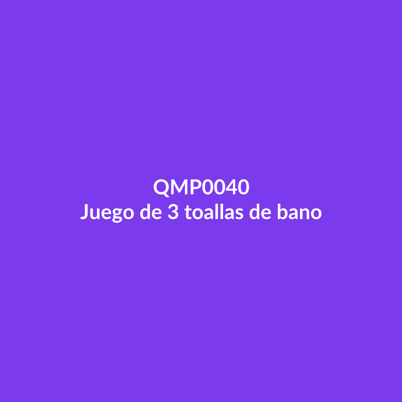Juego de 3 toallas de bano