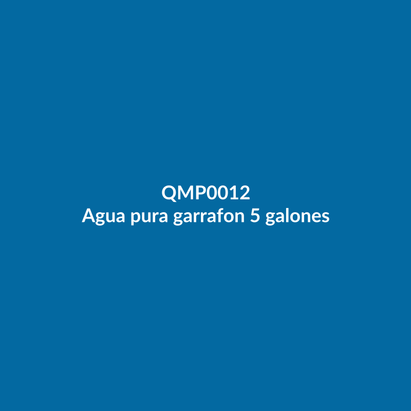 Agua pura garrafon 5 galones