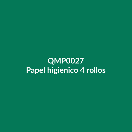 [QMP0027] Papel higienico 4 rollos