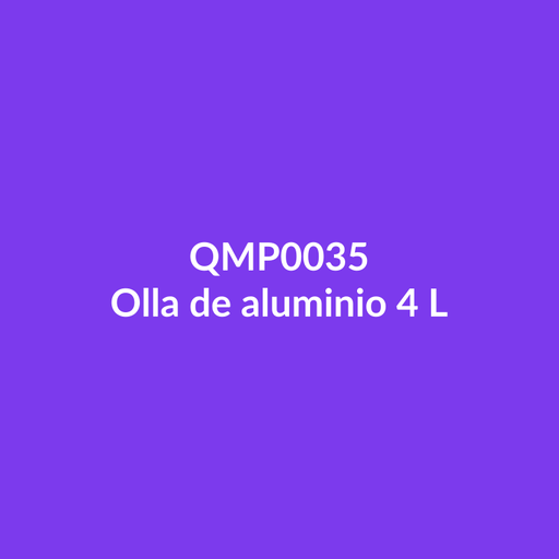 [QMP0035] Olla de aluminio 4 L