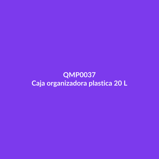 [QMP0037] Caja organizadora plastica 20 L