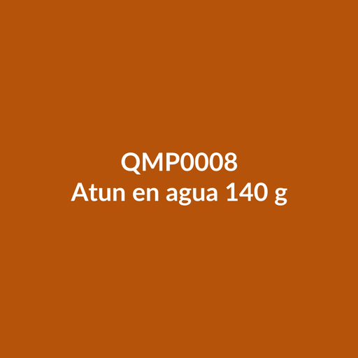 [QMP0008] Atun en agua 140 g