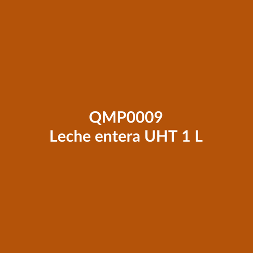[QMP0009] Leche entera UHT 1 L